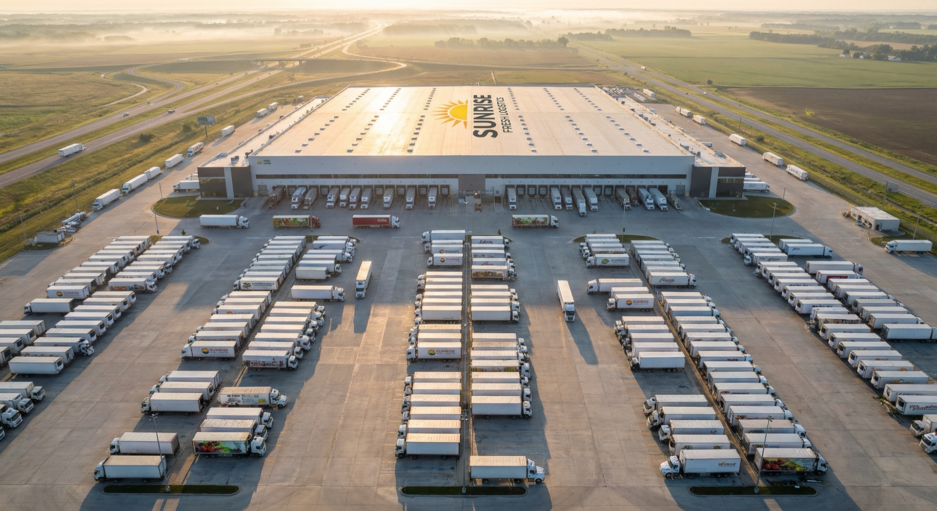 Distribution center aerial view